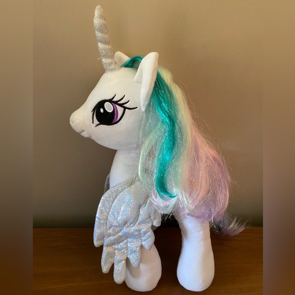 Build-A-Bear My Little Pony Princess Celestia Plush White Unicorn 19" Wings Mane